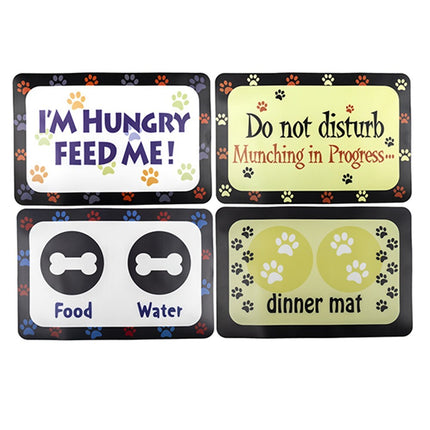 YES4PETS 4 x Pet Food Bowl Placemat Waterproof Leakproof Feeder Mat Non Slip Floor.