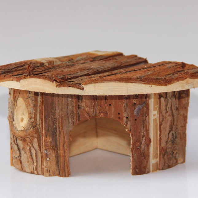 YES4PETS Natural Wooden Hamster Mouse Gerbil Playground Rats Pets Toys Play Small Birds House Garden Decor.