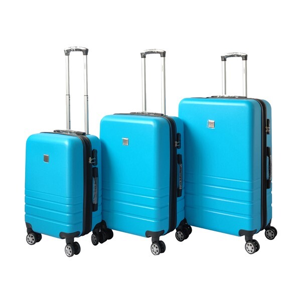 YES4HOMES Expandable ABS Luggage Suitcase Set 3 Code Lock Travel Carry  Bag Trolley Aqua.