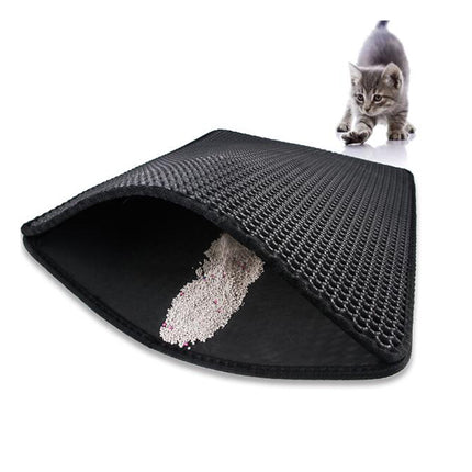 YES4PETS Double Layer Cat Litter Tray Trap Mat Catch Cat Litter House Box Pad Toilet Mat.