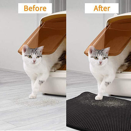 YES4PETS Double Layer Cat Litter Tray Trap Mat Catch Cat Litter House Box Pad Toilet Mat.