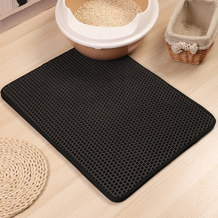 YES4PETS Double Layer Cat Litter Tray Trap Mat Catch Cat Litter House Box Pad Toilet Mat.