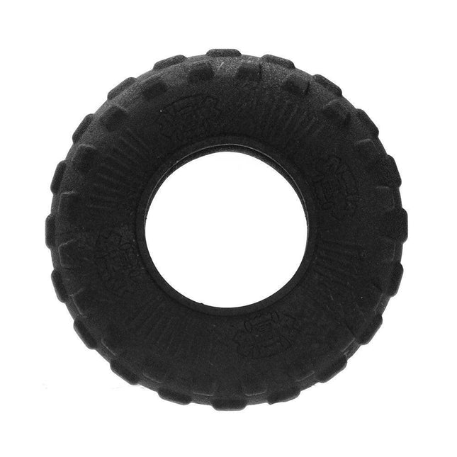 YES4PETS 2 x Medium Dog Puppy Terrain Rubber Tyre Toy Dental Hygiene Chew Play Toy.