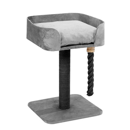 Grey Cat Scratching Tree Scratcher Post Pole Furniture Gym House.