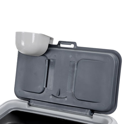 30L Pet Dogs Puppy Food Storage Storer Container w/ Scoop Grey.