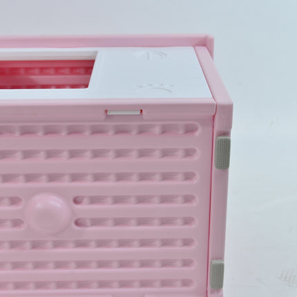 YES4PETS Small Plastic Pet Dog Puppy Cat House Kennel Pink.