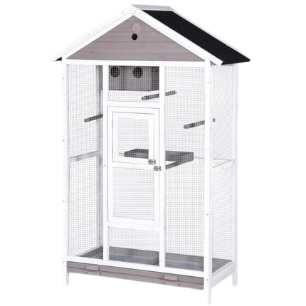 YES4PETS Wooden XXL Pet Cages Aviary Carrier Travel Canary Parrot Bird Cage Grey.