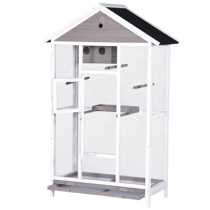 YES4PETS Wooden XXL Pet Cages Aviary Carrier Travel Canary Parrot Bird Cage Grey.