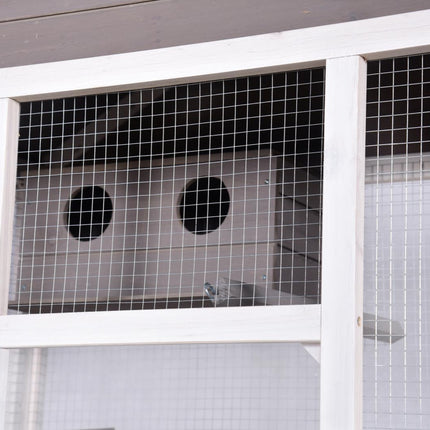 YES4PETS Wooden XXL Pet Cages Aviary Carrier Travel Canary Parrot Bird Cage Grey.