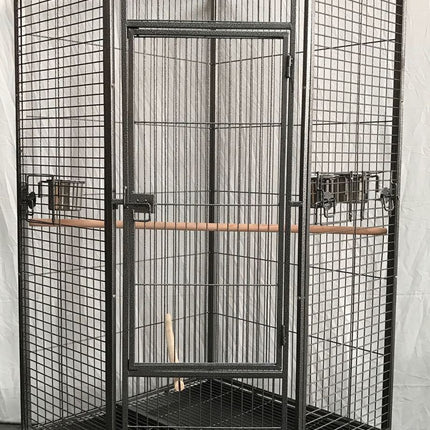 YES4PETS 162cm Large Corner Bird Cage Pet Parrot Aviary Perch Castor Wheel.