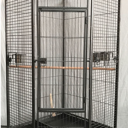 YES4PETS 162cm Large Corner Bird Cage Pet Parrot Aviary Perch Castor Wheel.