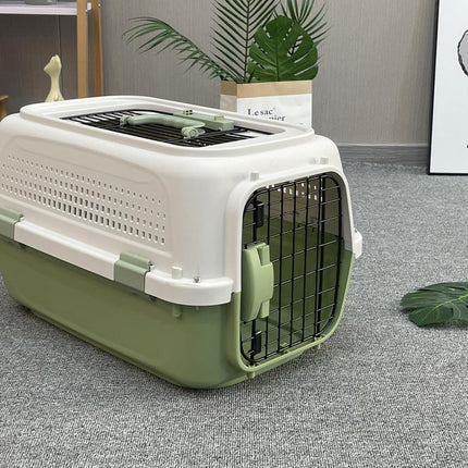 YES4PETS Medium Dog Cat Rabbit Crate Pet Kitten Carrier Parrot Cage Green.