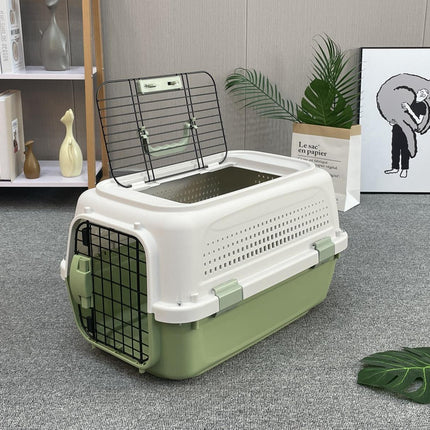 YES4PETS Medium Dog Cat Rabbit Crate Pet Kitten Carrier Parrot Cage Green.