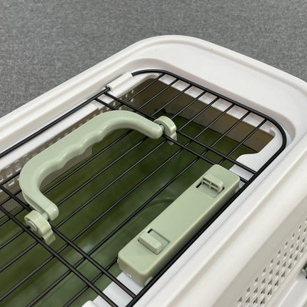 YES4PETS Medium Dog Cat Rabbit Crate Pet Kitten Carrier Parrot Cage Green.