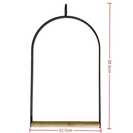 YES4PETS Bird Cage Jumbo Swing Metal Arch Frame Wood Perch Canary Pet Parrot Hanging Toy.