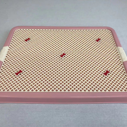 YES4PETS Large Portable Dog Potty Training Tray Pet Puppy Toilet Trays Loo Pad Mat Pink.