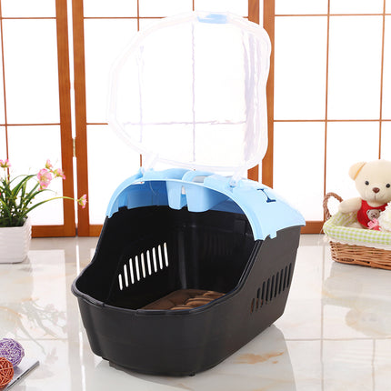 YES4PETS Medium Portable Travel Dog Cat Crate Pet Carrier Cage Comfort With Mat-Blue.