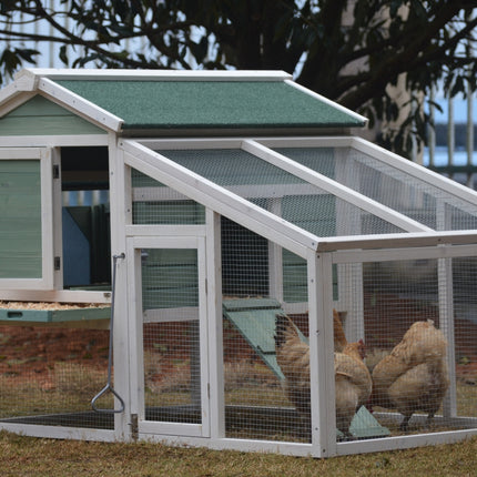YES4PETS Green Large Chicken Coop Rabbit Hutch Ferret Guinea Pig Cage Hen Chook Cat Kitten House.