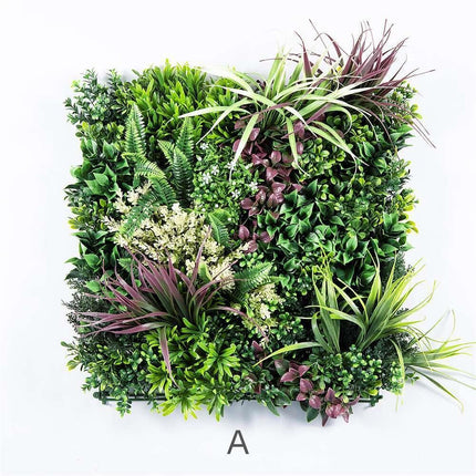 YES4HOMES 3 Artificial Plant Wall Grass Panels Vertical Garden Foliage Tile Fence 50X50 CM.