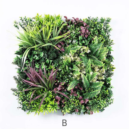 YES4HOMES 3 Artificial Plant Wall Grass Panels Vertical Garden Foliage Tile Fence 50X50 CM.