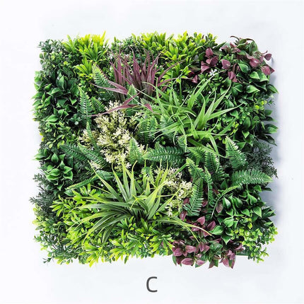 YES4HOMES 3 Artificial Plant Wall Grass Panels Vertical Garden Foliage Tile Fence 50X50 CM.