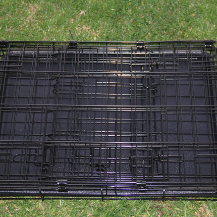 YES4PETS 24' Collapsible Metal Dog Puppy Crate Puppy Cage Cat Rabbit Carrier.