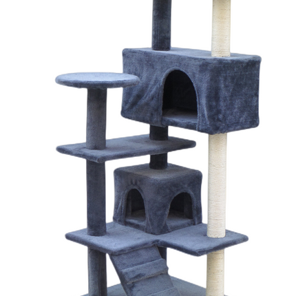 YES4PETS 130 cm Beige Cat Scratching Post Tree Scratcher Pole-Grey.