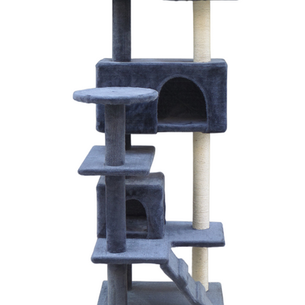 YES4PETS 130 cm Beige Cat Scratching Post Tree Scratcher Pole-Grey.