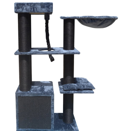 YES4PETS 33kg 160 cm XL Multi Level 14cm Thick Cat Scratching Post Tree Scratcher Pole- Grey.