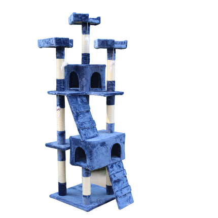 YES4PETS 170cm Cat Scratching Post Tree Post House Tower with Ladder Furniture Blue.