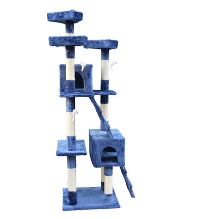 YES4PETS 170cm Cat Scratching Post Tree Post House Tower with Ladder Furniture Blue.