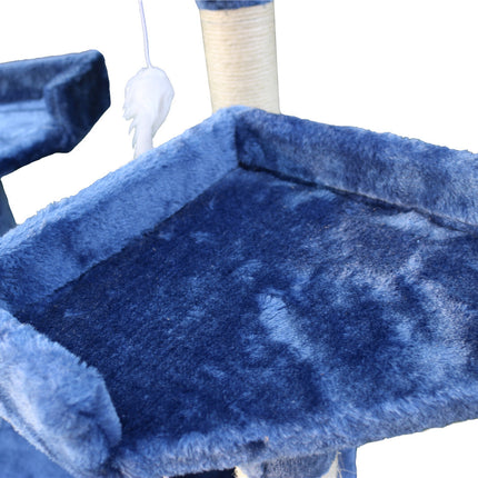 YES4PETS 170cm Cat Scratching Post Tree Post House Tower with Ladder Furniture Blue.