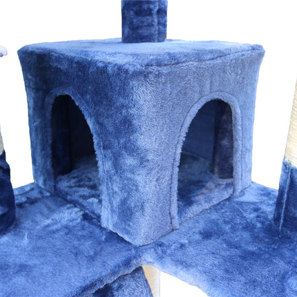 YES4PETS 170cm Cat Scratching Post Tree Post House Tower with Ladder Furniture Blue.