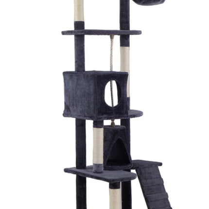 YES4PETS 193cm Cat Scratching Tree Post Sisal Pole Scratching Post Scratcher Tower Condo Grey.