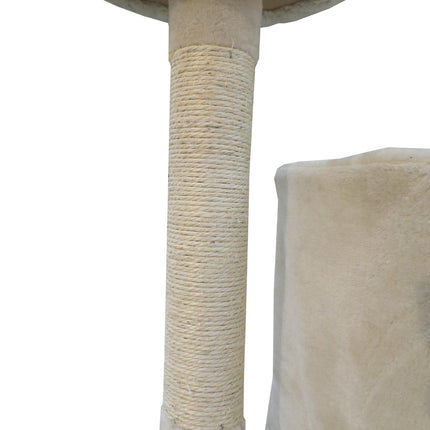YES4PETS 200 cm Cat Scratching Post Tree Scratcher Corner Tower Furniture- Beige.