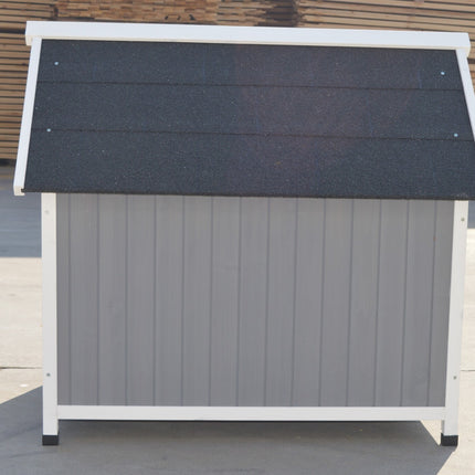 YES4PETS Grey Large Timber Pet Dog Puppy Wooden Cabin  Kennel Timber House.