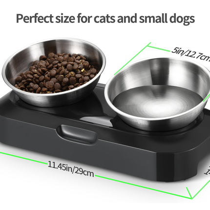 YES4PETS Stainless Steel Pet Bowl Water Bowls Portable Anti Slip Skid Feeder Dog Rabbit Cat.