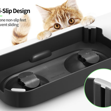 YES4PETS Stainless Steel Pet Bowl Water Bowls Portable Anti Slip Skid Feeder Dog Rabbit Cat.