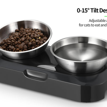 YES4PETS Stainless Steel Pet Bowl Water Bowls Portable Anti Slip Skid Feeder Dog Rabbit Cat.