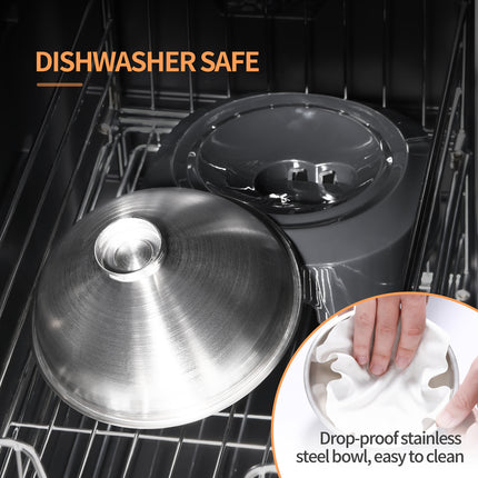 YES4PETS 2xM Stainless Steel Pet Bowl Water Bowls Portable Anti Slip Skid Feeder Dog Rabbit Cat.