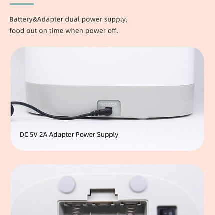Smart Automatic Pet Dog Cat Rabbit Feeder Smartphone Camera APP for iPhone Android.