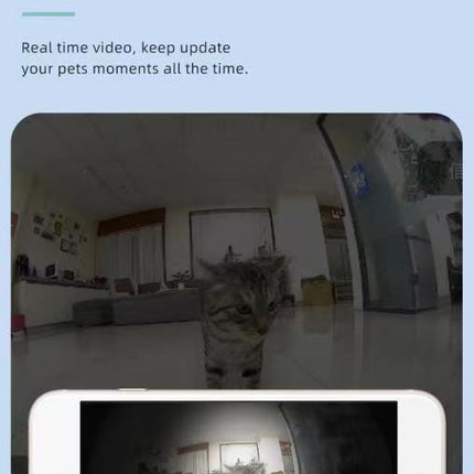Smart Automatic Pet Dog Cat Rabbit Feeder Smartphone Camera APP for iPhone Android.