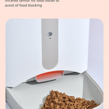 Smart Automatic Pet Dog Cat Rabbit Feeder Smartphone Camera APP for iPhone Android.