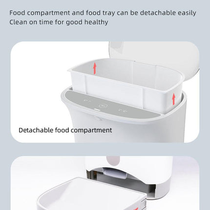 Smart Automatic Pet Dog Cat Rabbit Feeder Smartphone Camera APP for iPhone Android.