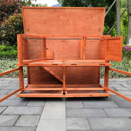 YES4PETS 150 cm XXL Double Storey Rabbit Hutch Guinea Pig Ferret Cage Cat House.