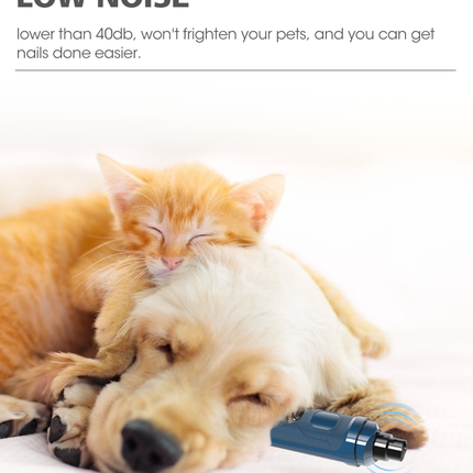 YES4PETS Electric Pet Dog Cat Quiet Nail Grinder Clipper Cutter Grooming Trimmer.