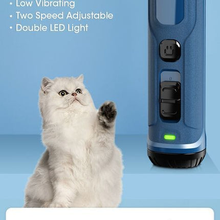 YES4PETS Electric Pet Dog Cat Quiet Nail Grinder Clipper Cutter Grooming Trimmer.