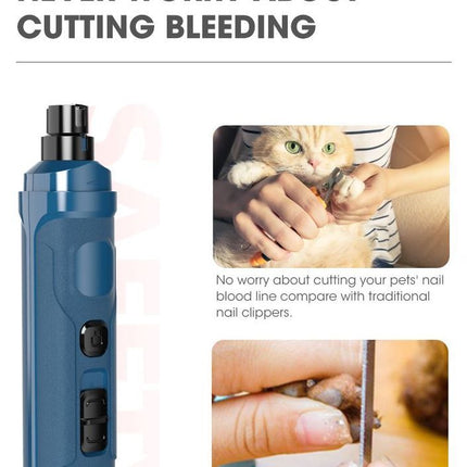 YES4PETS Electric Pet Dog Cat Quiet Nail Grinder Clipper Cutter Grooming Trimmer.