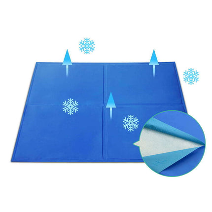 XXL Pet Cool Gel Mat Dog Cat Bed Non-Toxic Cooling Dog Summer Pad 80 x 95 cm.