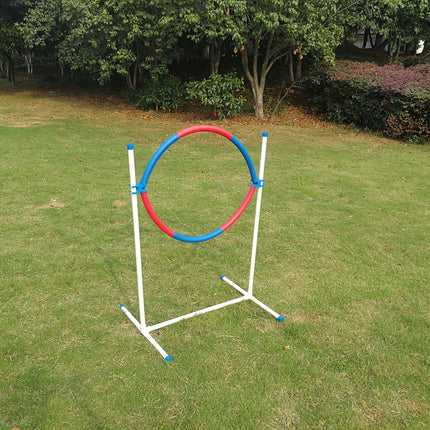 YES4PETS Portable Adjustable Dog Puppy Training Practice Jump Tyre Agility Post.